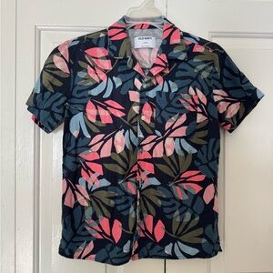 Boys Tropical Leaf Print Shirt - size 10-12